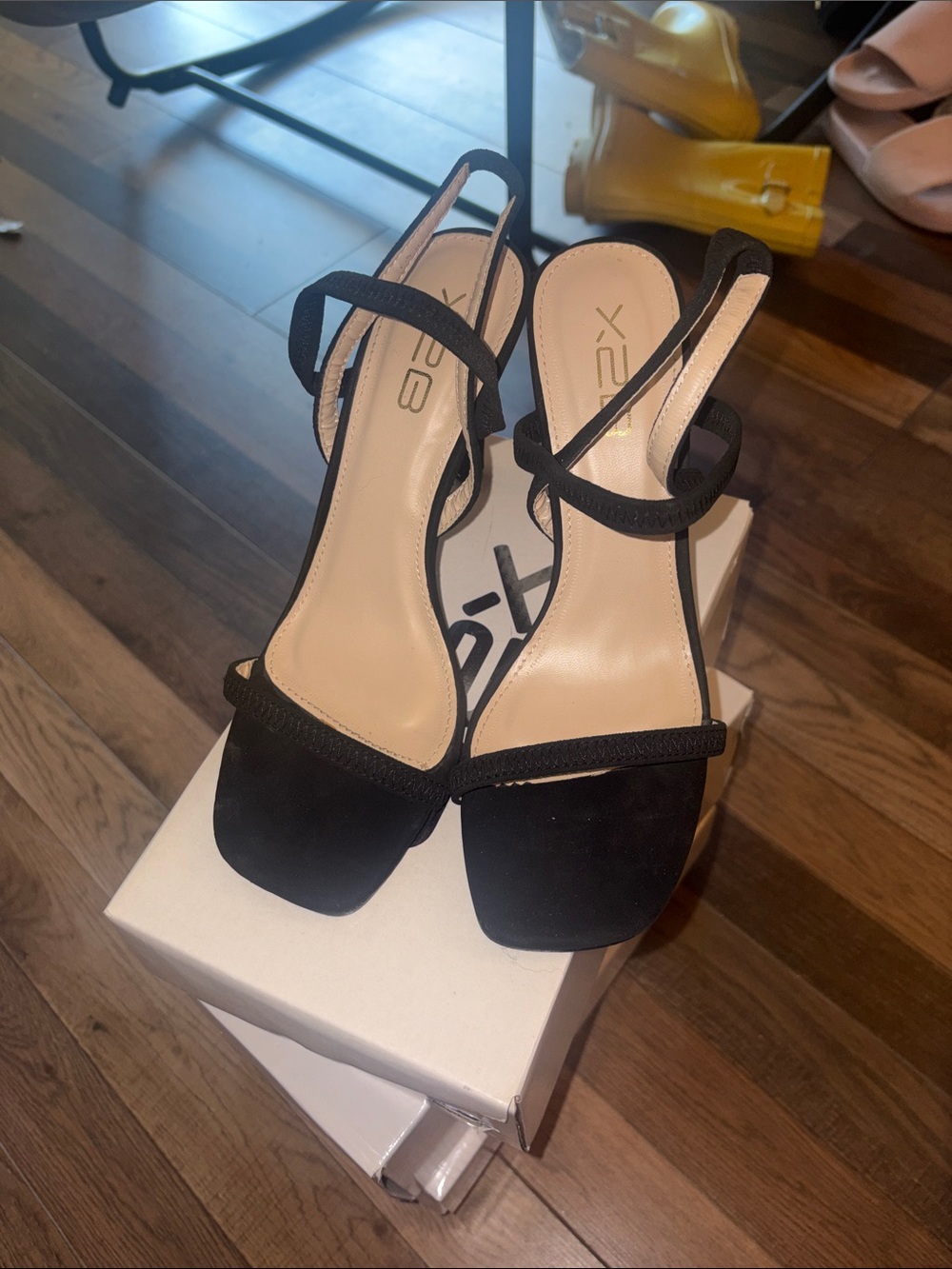 Black Strappy Slingback Sandals